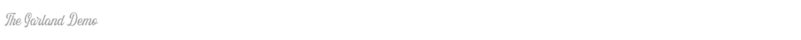 The Garland font preview